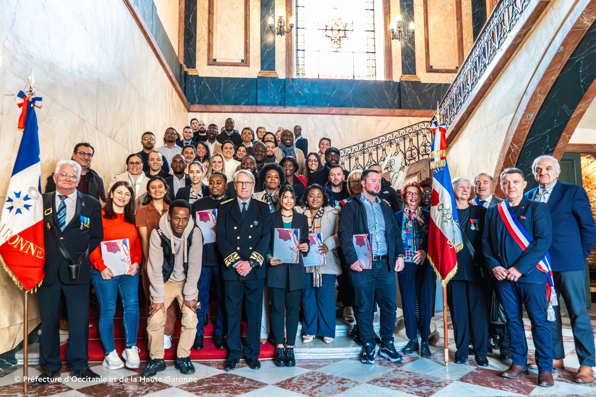 JeanRouales lors de la cérémonie de naturalisation en février 2024 à la préfecture de la Haute-Garonne